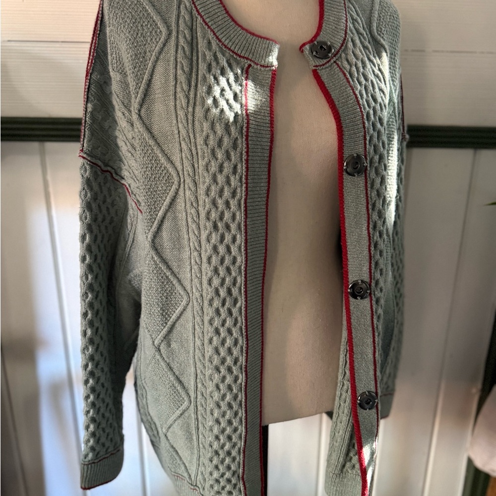 Free People we the free Tenessee Oversized Knit Cardigan in Seafoam green-NWT XS - Picture 7 of 10